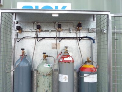 Calibration Gas Cage Installation
